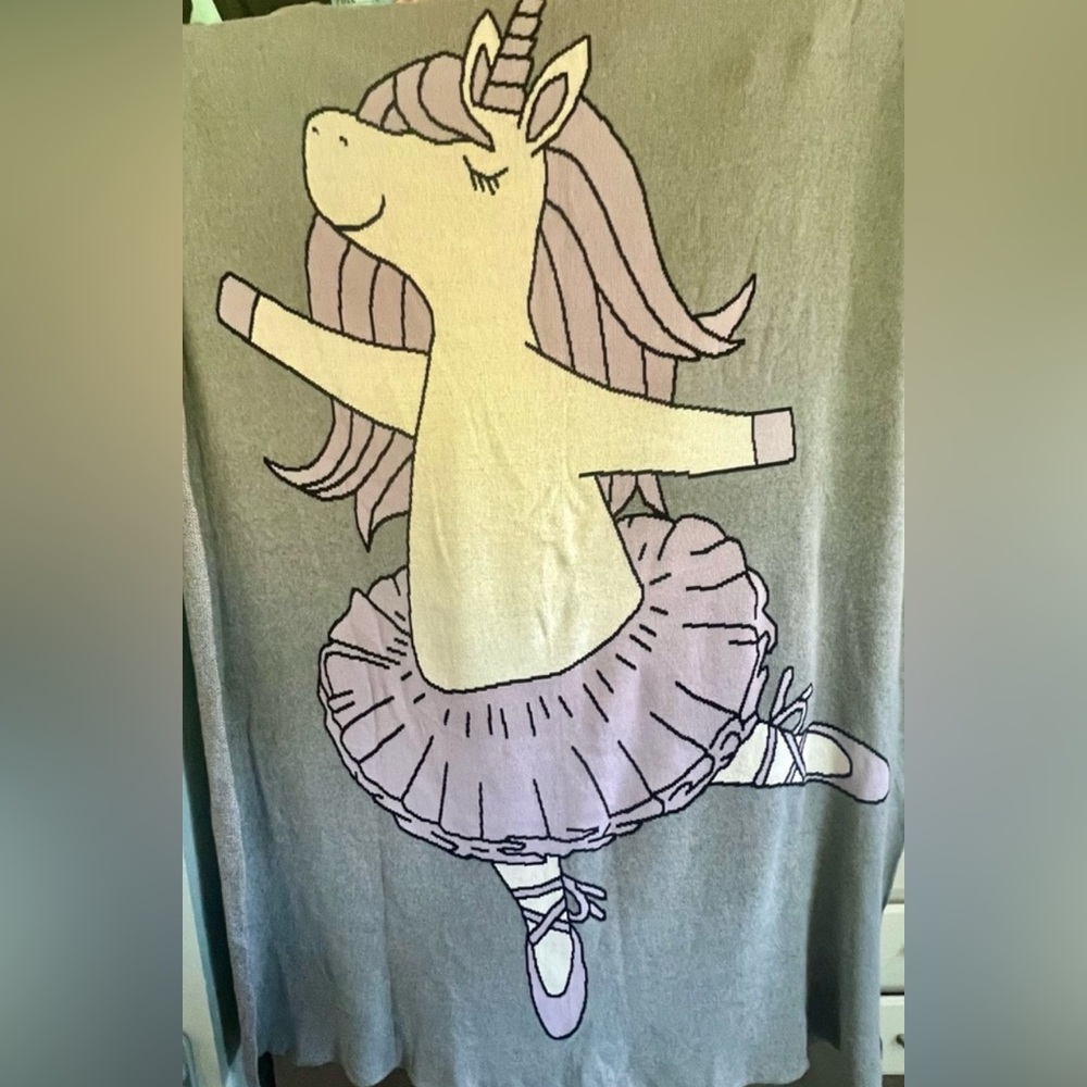 ✨NEW✨ Frolics Kids Collection Oversized Twin Unicorn Ballerina Blanket Cotton